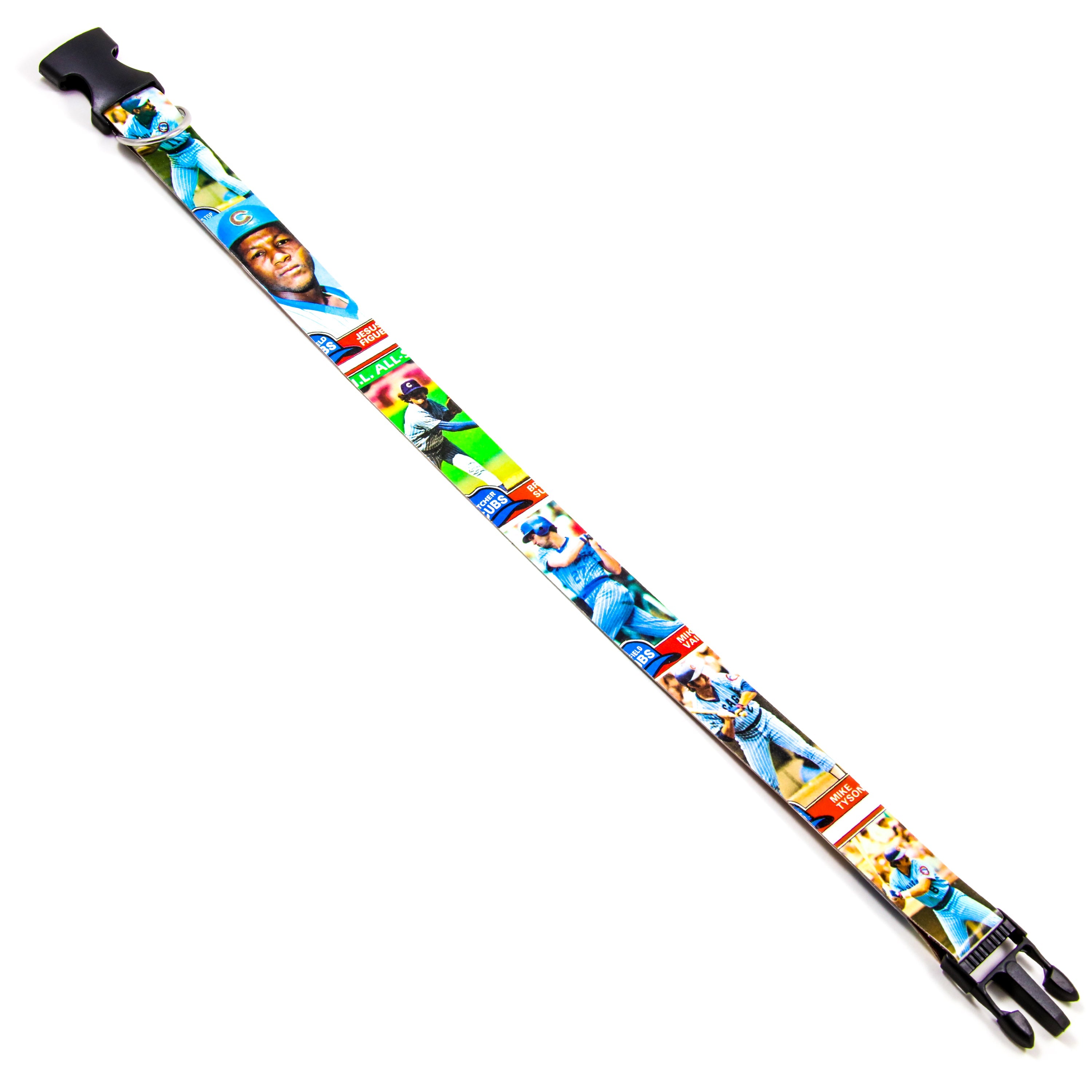 Collection of baseball cards pet collar in a gallery layout