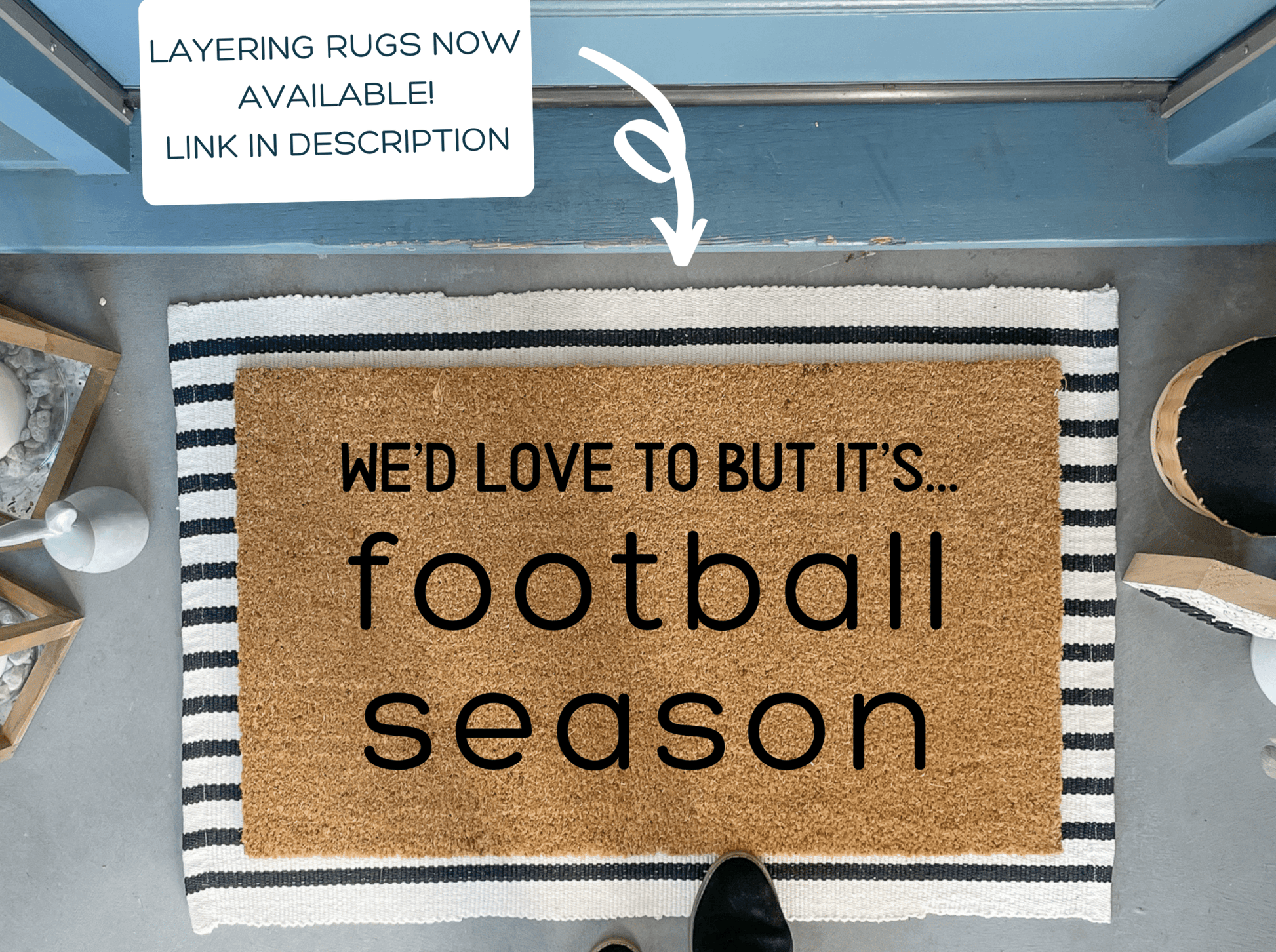 Funny Football Doormat