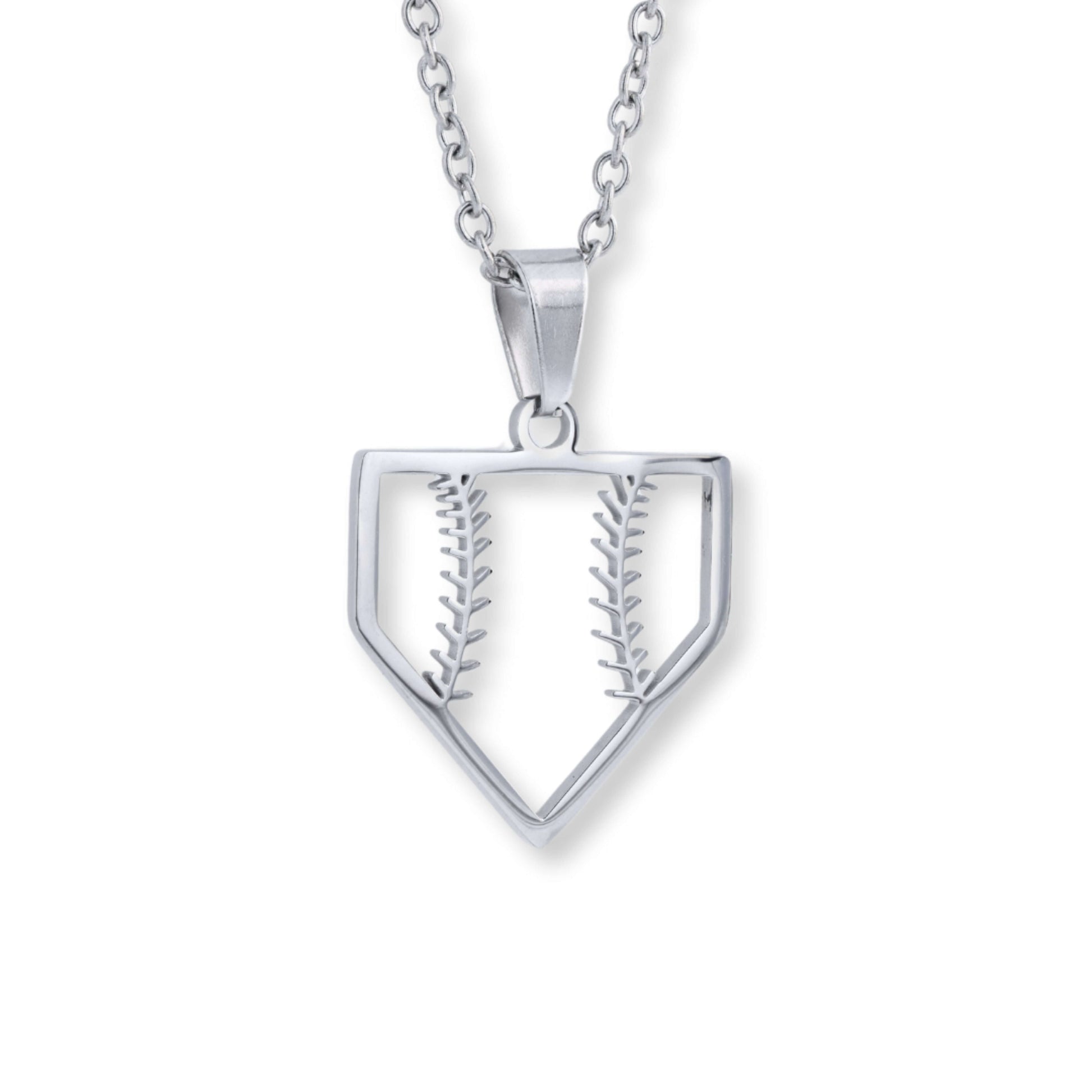 Home Plate Baseball Necklace