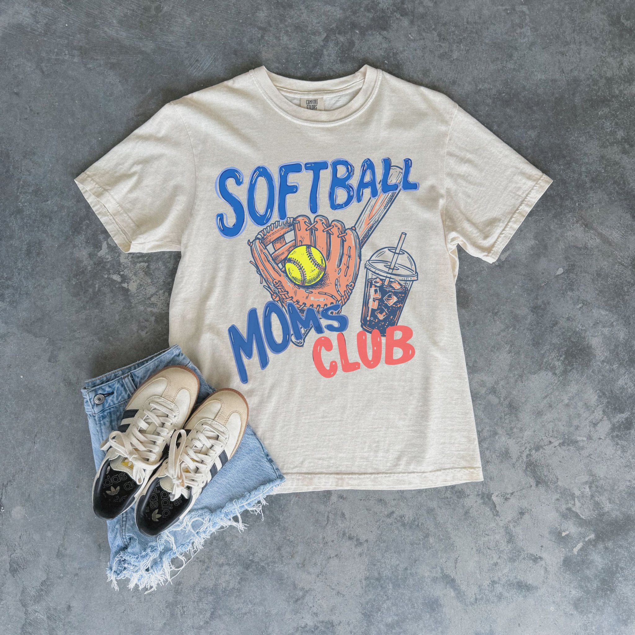 Collection of Softball Moms Club Graphic Tee – Cute Softball Mom Shirt in a gallery layout