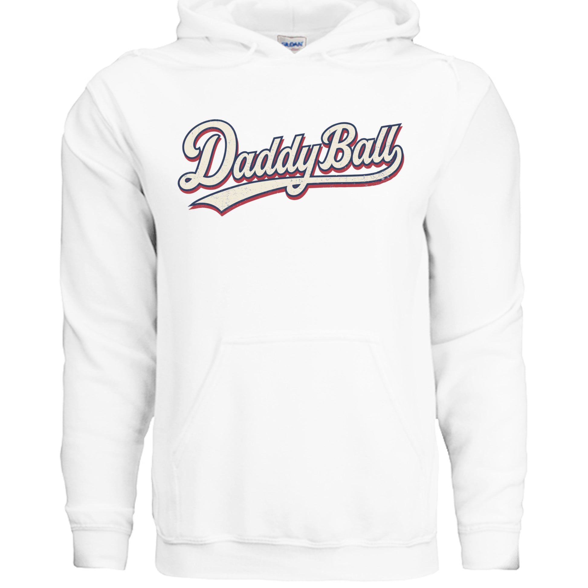 WHITE daddy ball hoodie design
