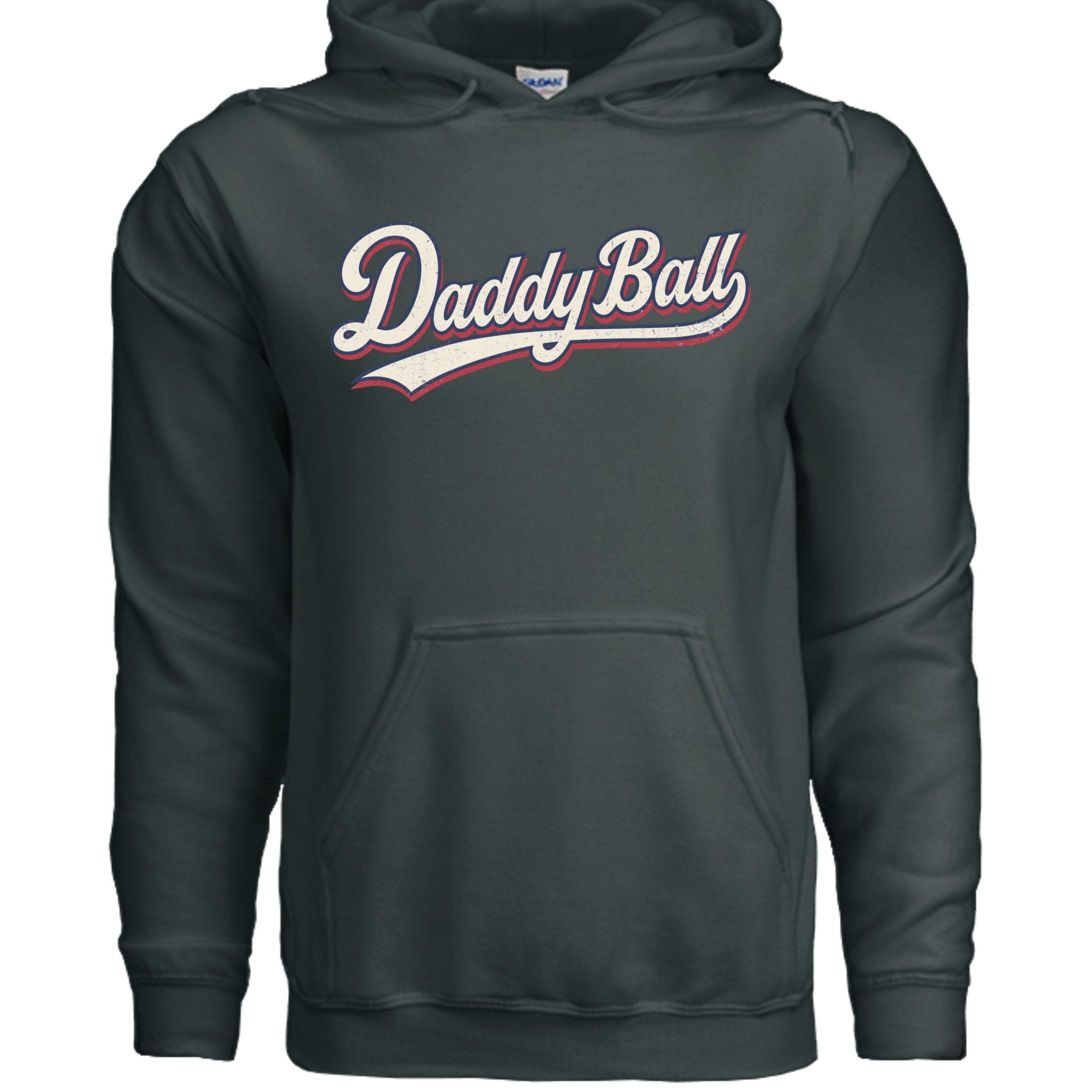 Collection of Fan Charcoal Heather daddy ball hoodie design in a gallery layout