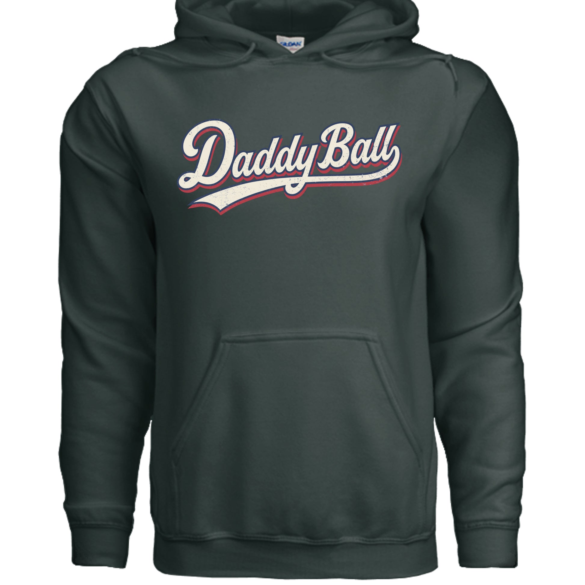 Fan Charcoal Heather daddy ball hoodie design