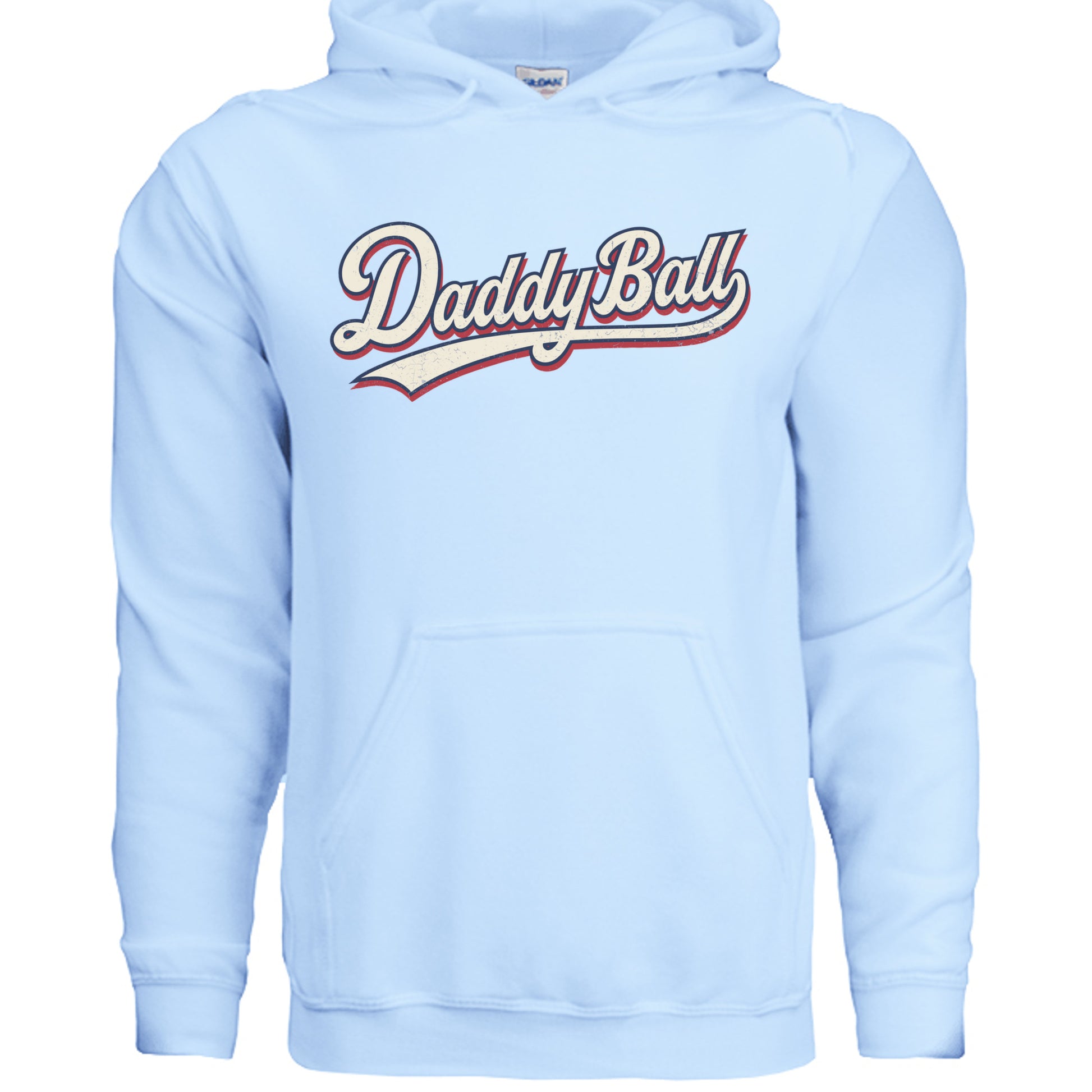 LIGHT BLUE daddy ball hoodie design