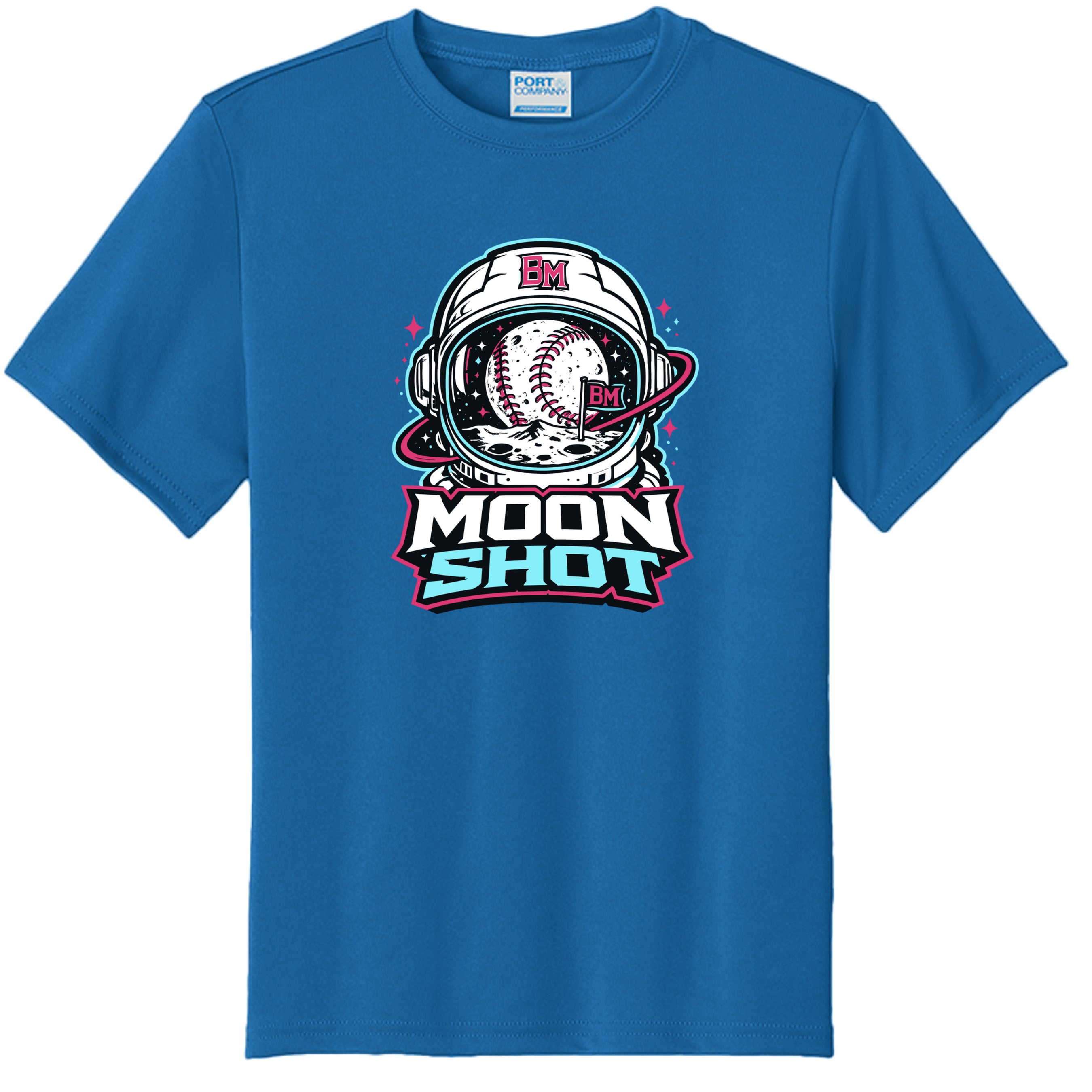 Collection of moonshot royal blue t shirt in a gallery layout