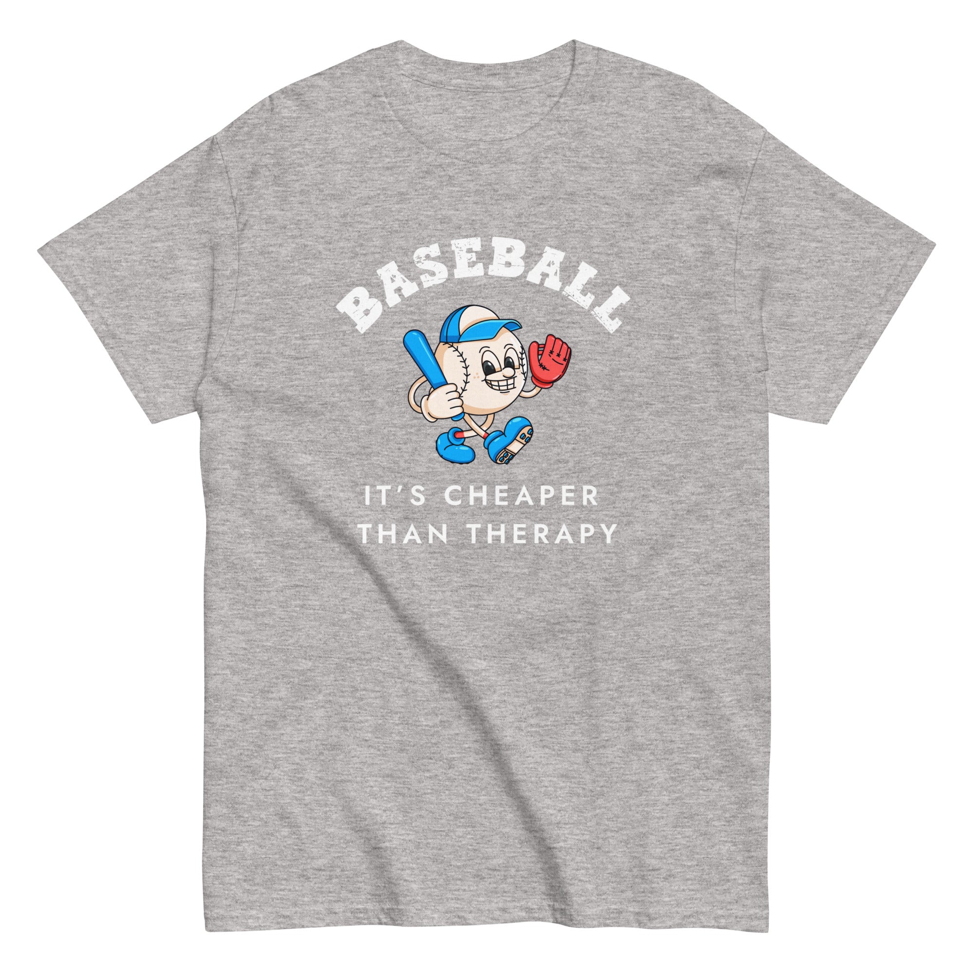 Collection of Baseball, It's Cheaper Than Therapy T-Shirt in a gallery layout
