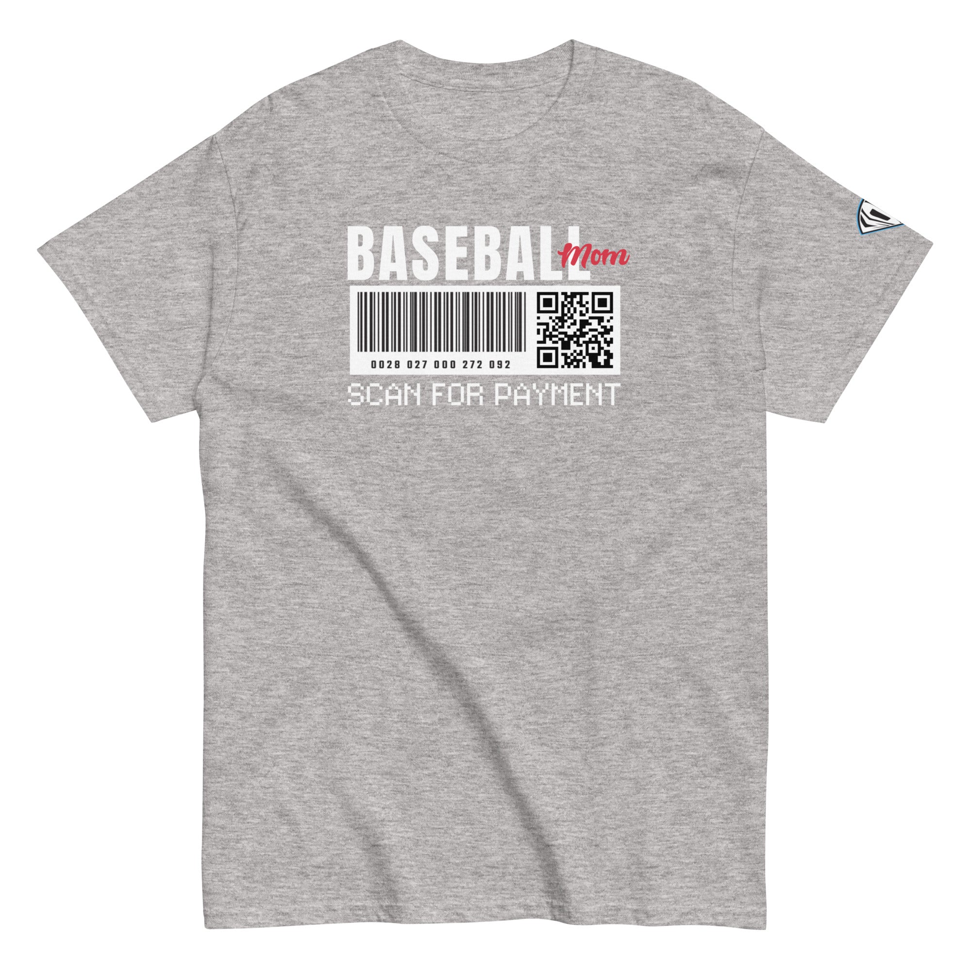 Collection of Baseball Mom Barcode T-Shirt in a gallery layout