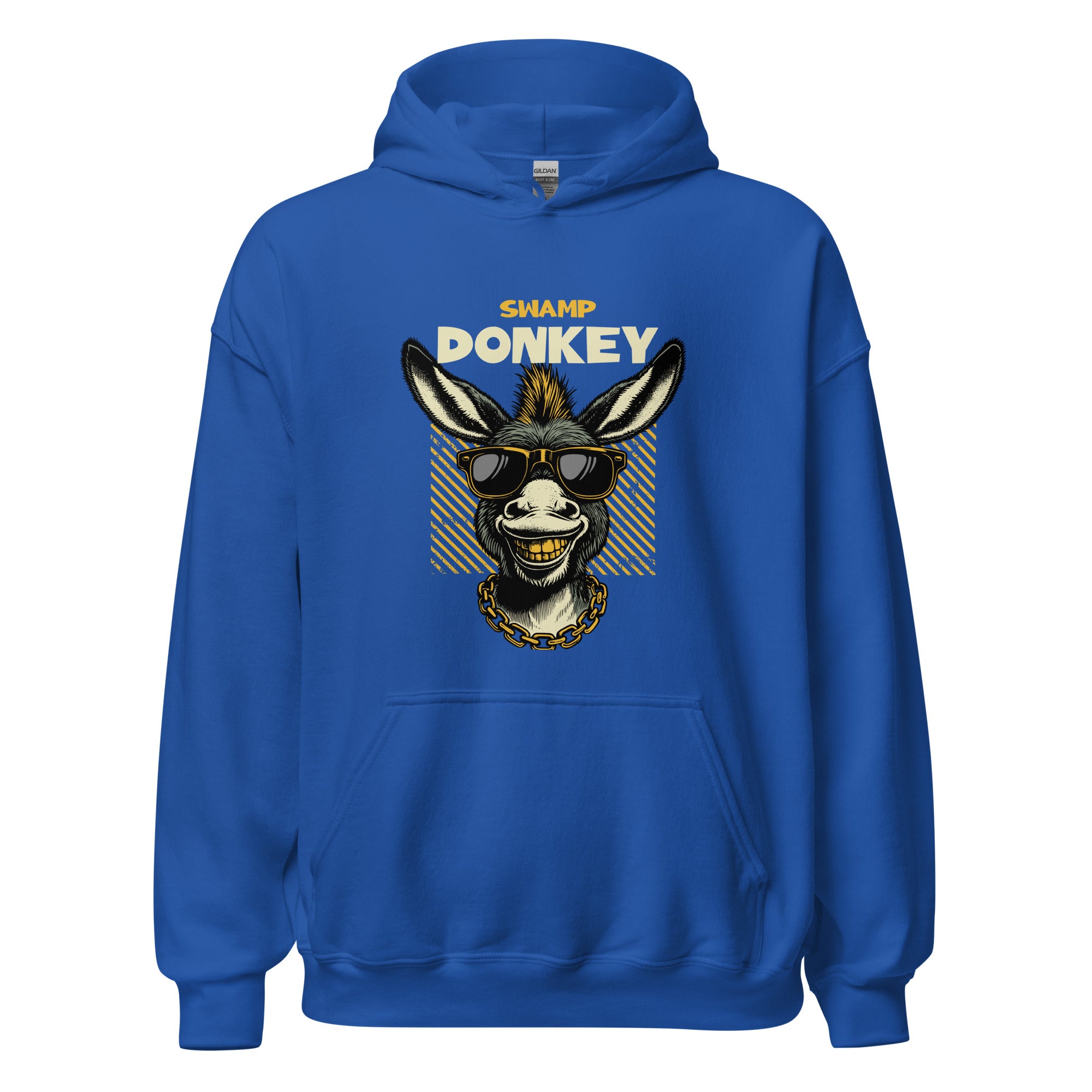 Collection of swamp donkey blue hoodie in a gallery layout