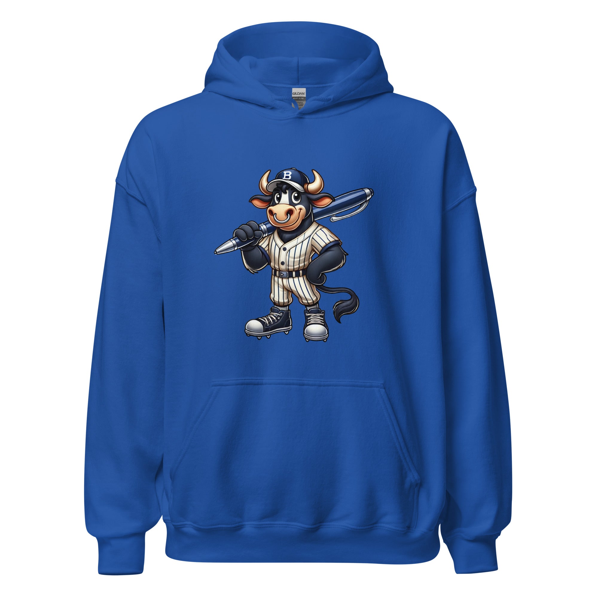 Collection of blue bullpen hoodie in a gallery layout