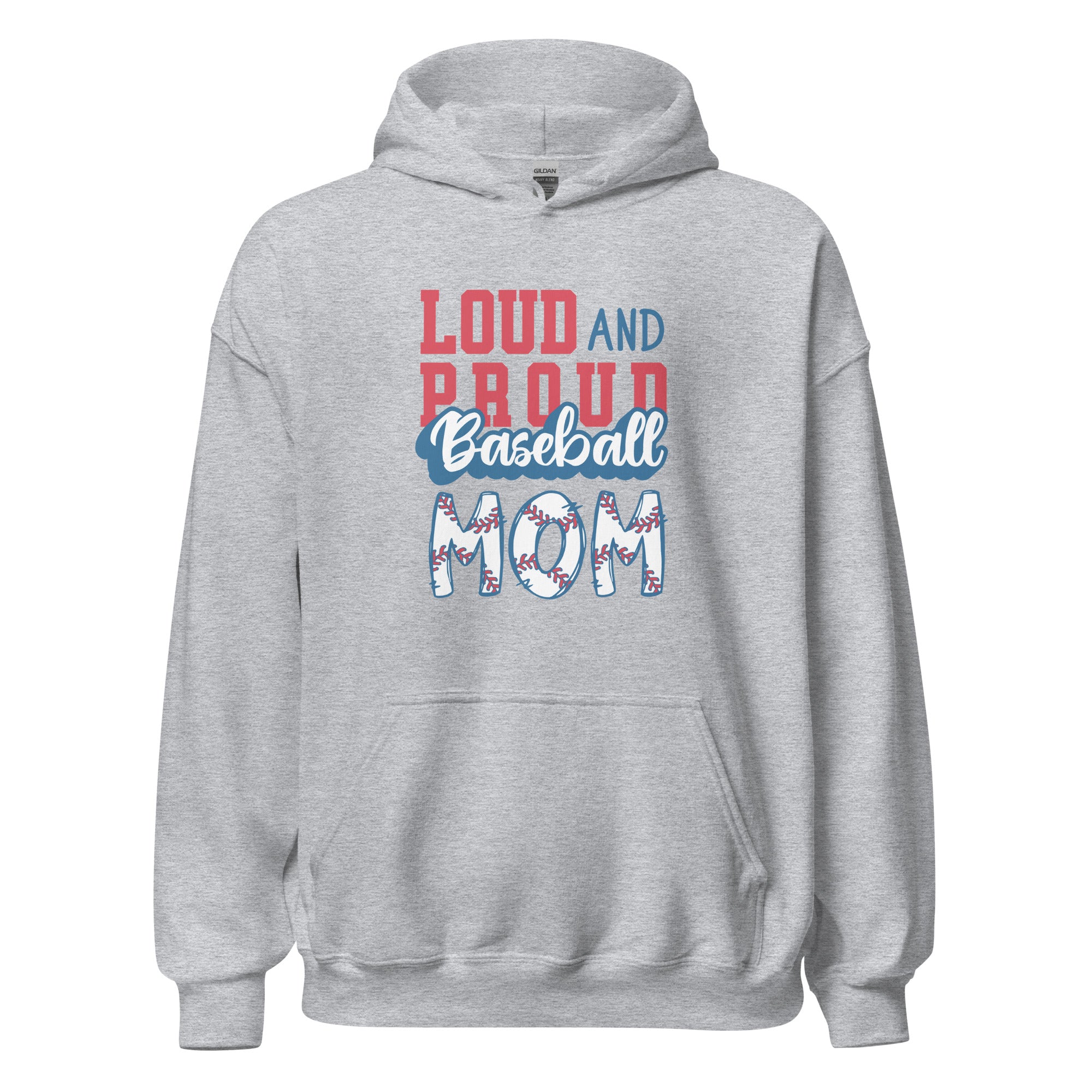 Collection of Loud And Proud Baseball Mom Hoodie in a gallery layout