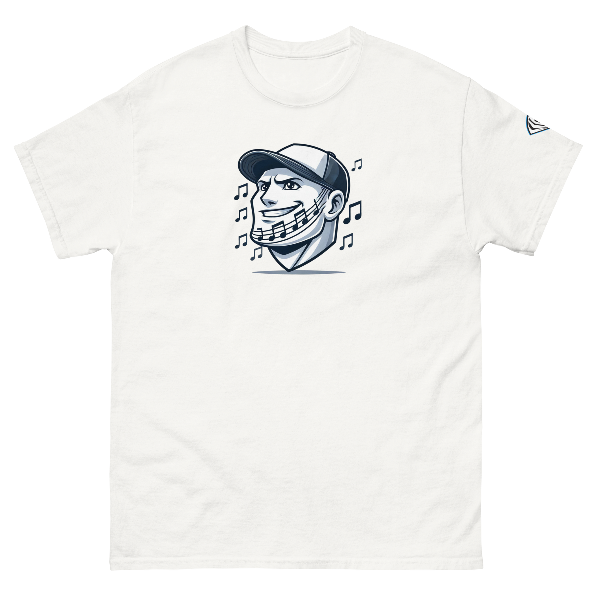 white chin music baseball tee
